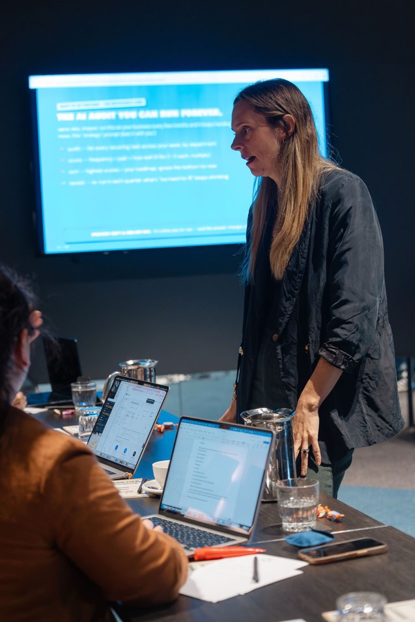Attendees building at Coding Camp