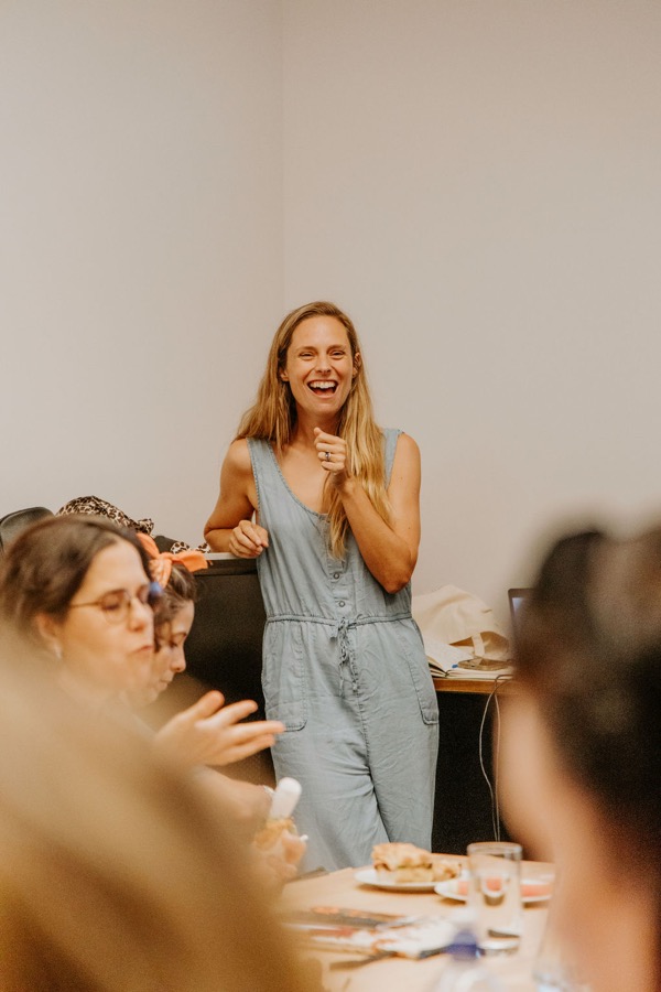 Brooke delivering a corporate AI workshop